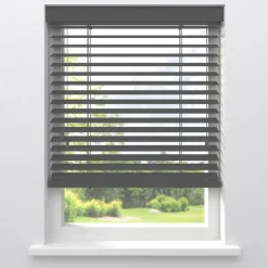Kwantum Fenstr Houten Jaloezie Wouter Midden Grijs 50mm