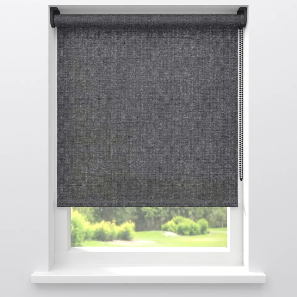 Kwantum Fenstr Rolgordijn Screen Sep Donkergrijs