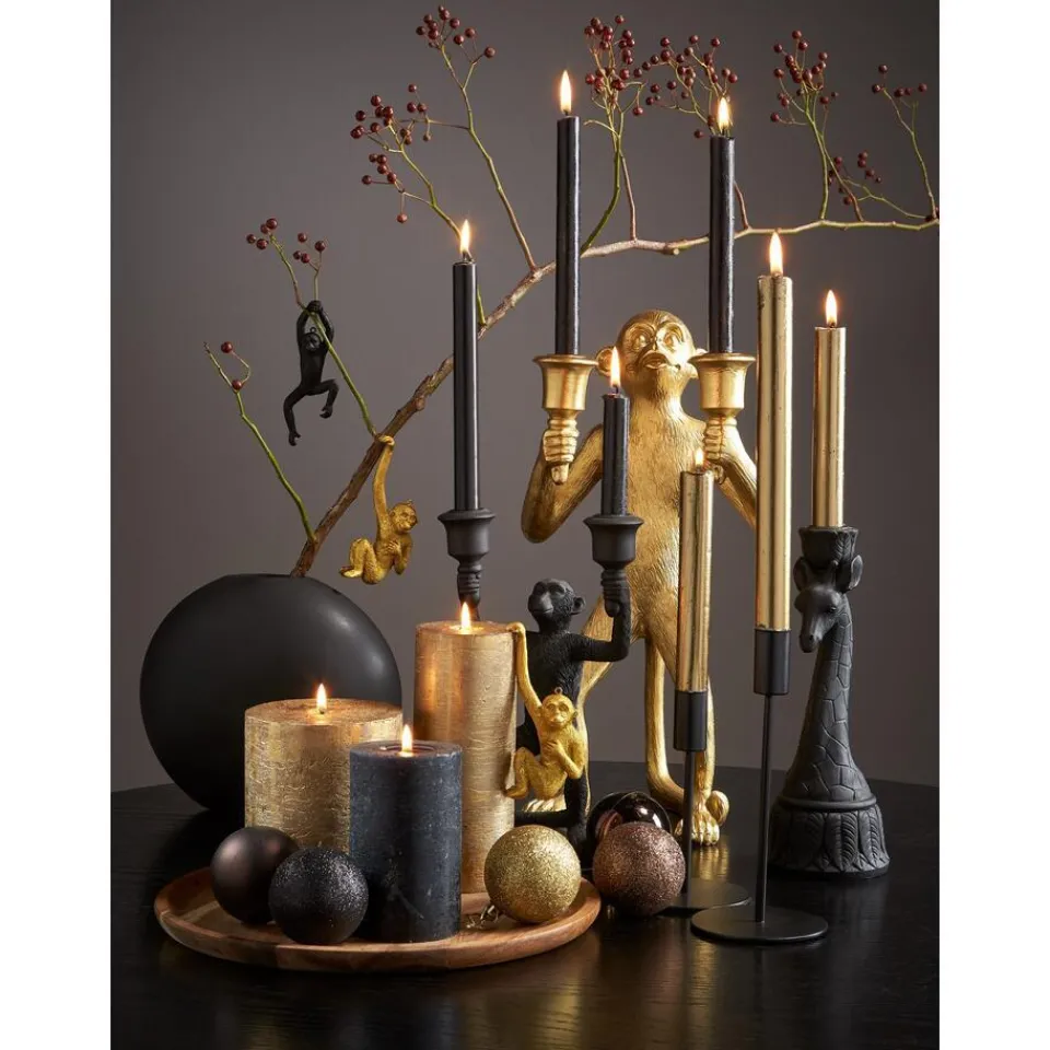 Kwantum Kaars Rustiek Goud 7x17 Cm