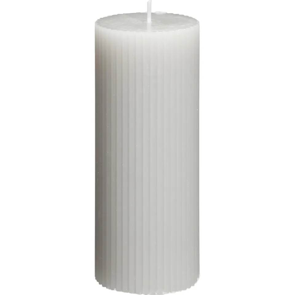 Kwantum Kaars Rustiek Ribbel Grijs 15 Cm