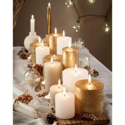 Kwantum Kaars Rustiek Wit 7x17 Cm