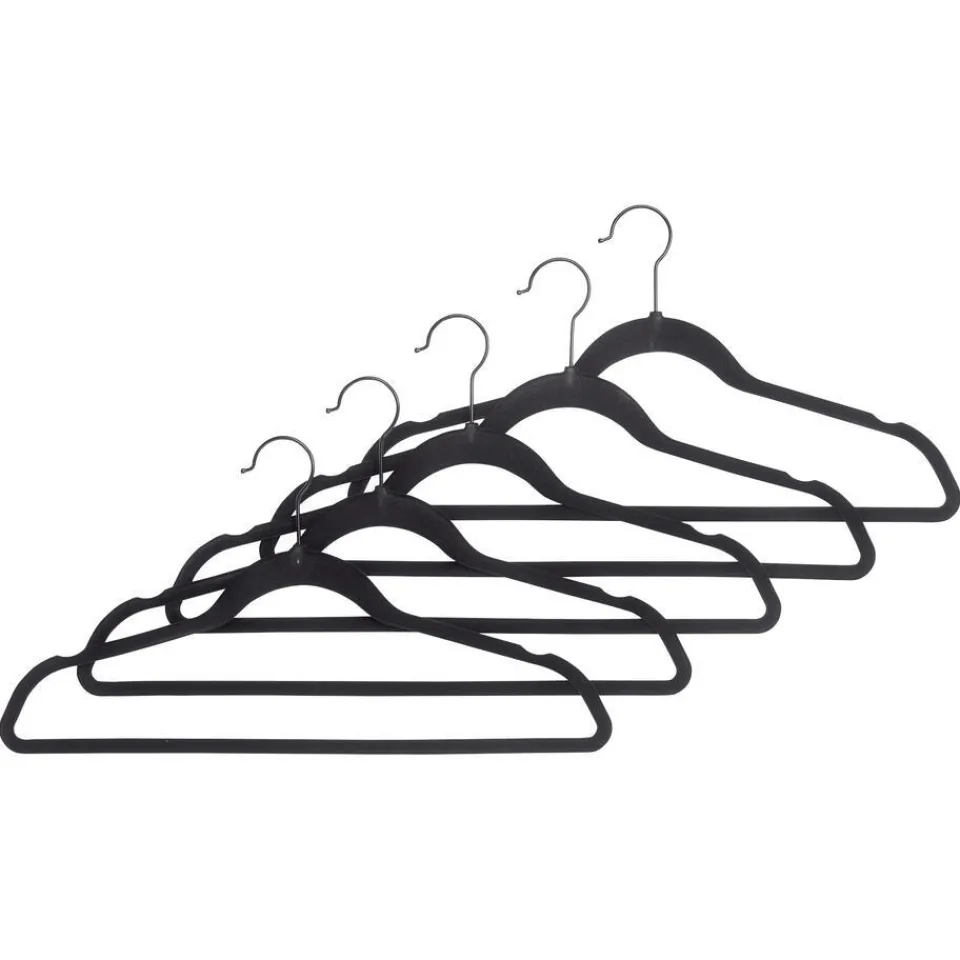 Kwantum Kledinghanger Velvet Zwart