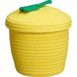 Kwantum Mand Met Deksel Loisy Geel