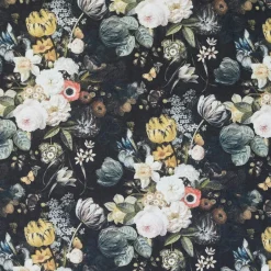 Kwantum Stof Elise Zwart