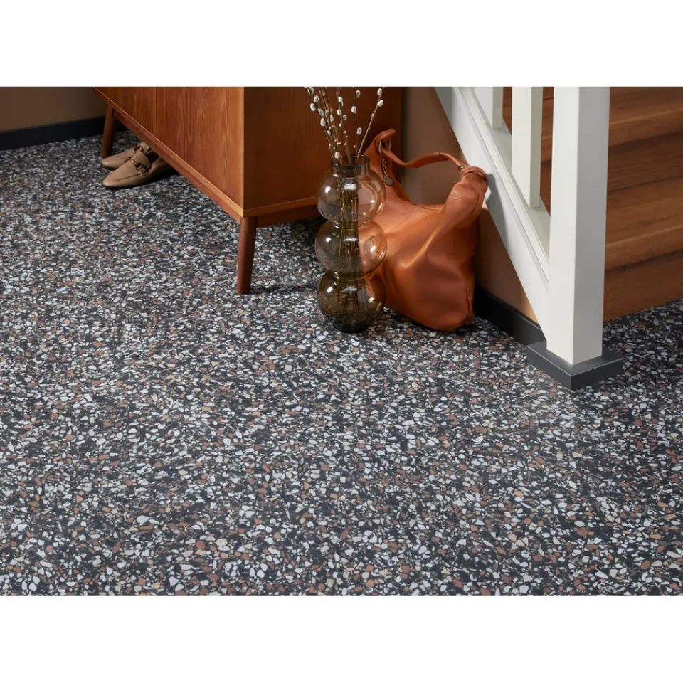 Kwantum Vinyl Stonemountain Antraciet