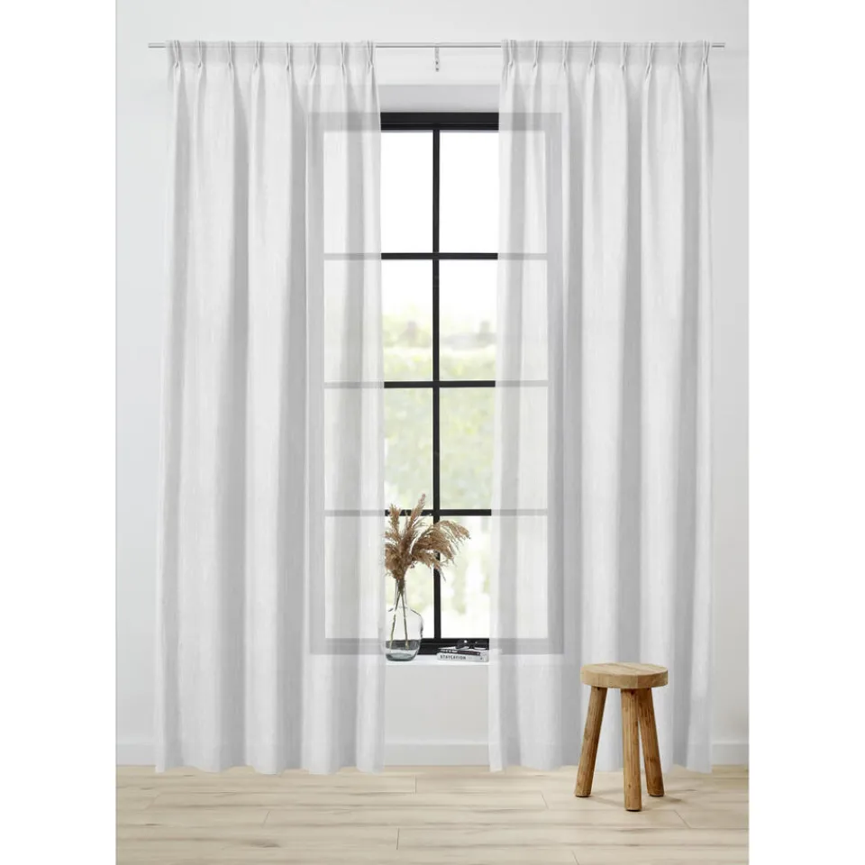 Kwantum Vitrage Viola Wit 150 Cm