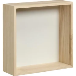 Kwantum Wanddecoratie Hout Wit Maat M 25x9x25 Cm